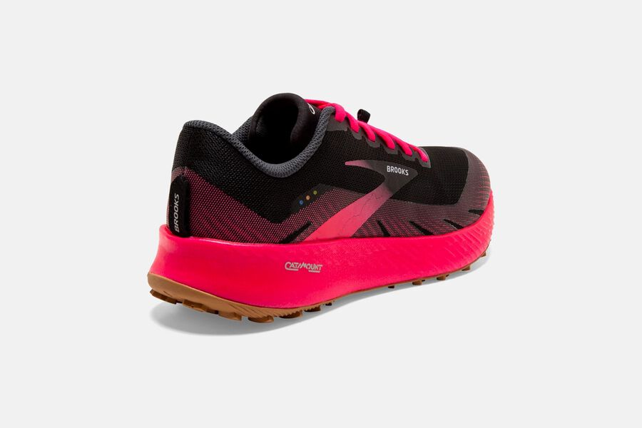 Catamount Trail Brooks Running Shoes NZ Womens - Black/Red - VBPINA-094